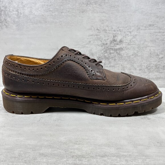 Dr Martens 3989 England Made Brogue Wingtip Oxford Shoes - Men's 7 UK / 8 US - Picture 2 of 10